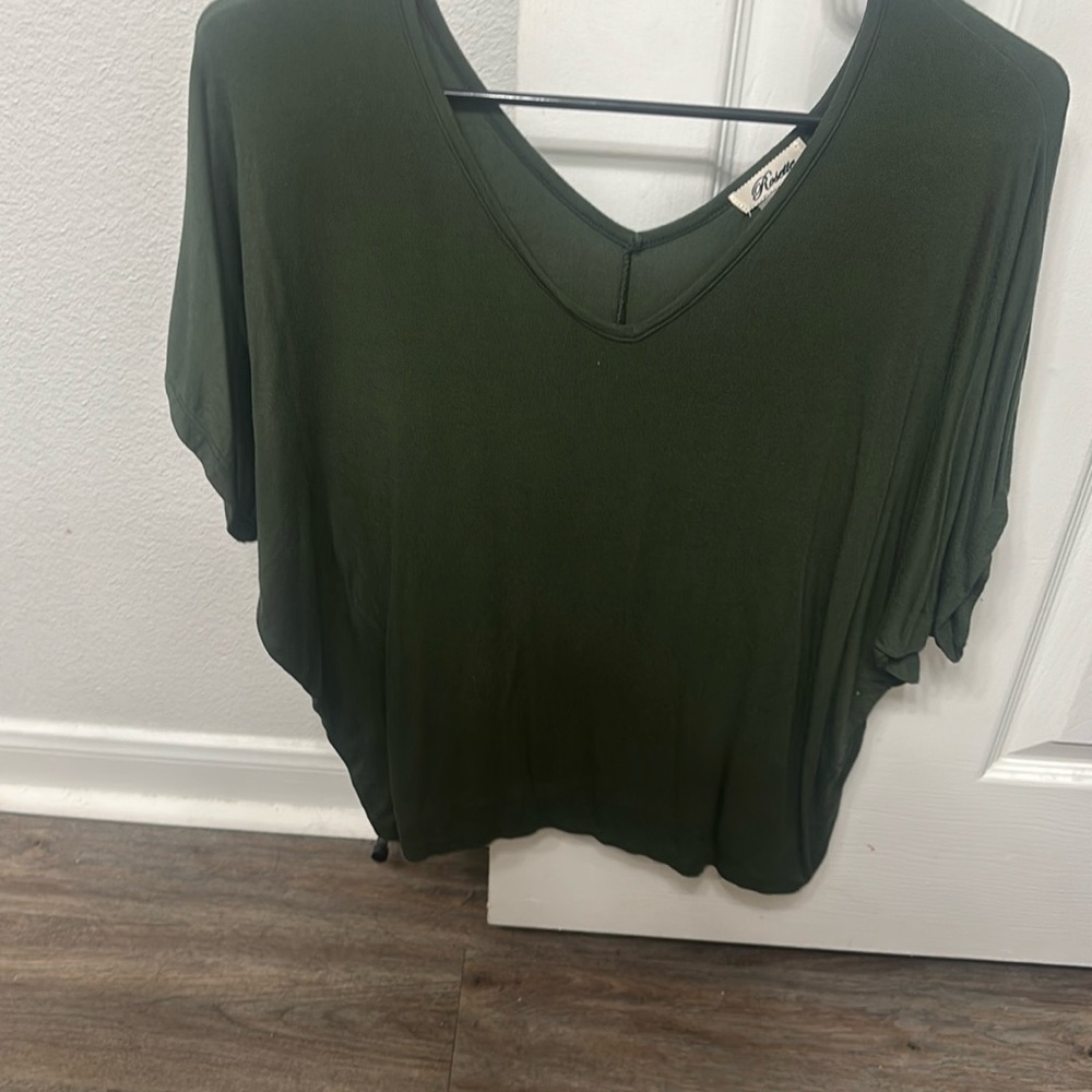 Oversize olive green shirt